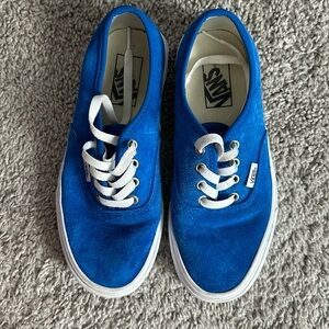 Van Shoes | Pig Blue Suede Slip-on Sneakers